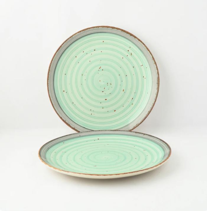 Morwee Sea Swirl Ceramic Dinner Plates | Set of 2 |