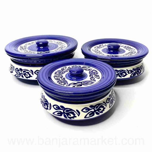 Morwee Bail Print bowl with lid (Set of 3)