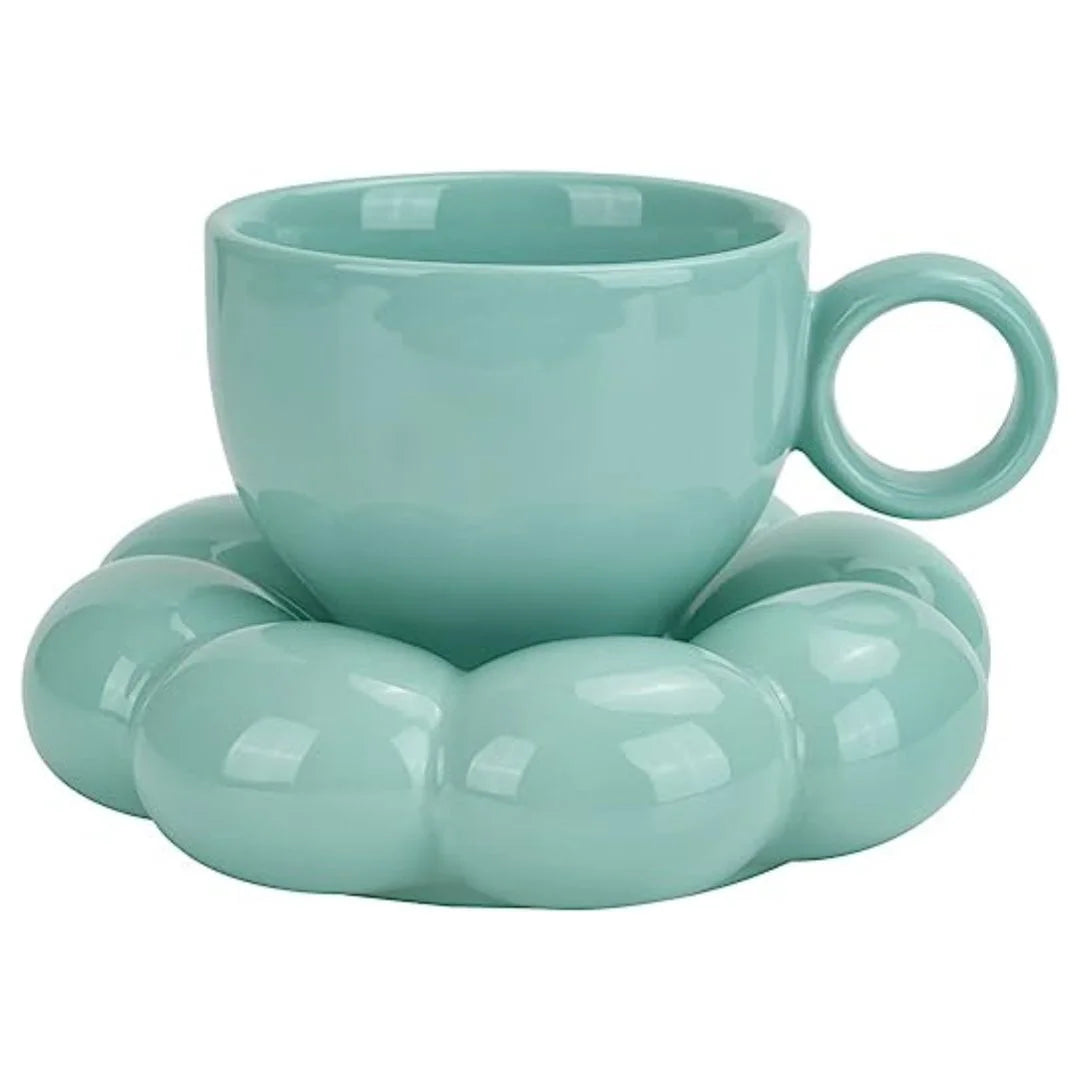 Morwee Adorable Sunflower Ceramic Cup & Saucer Set of 2