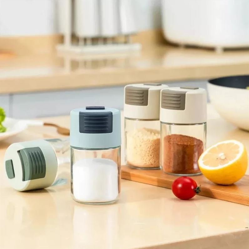 Glorypick Dispenser Jar  For Spices ,Tea , Salt (Pack Of 4)